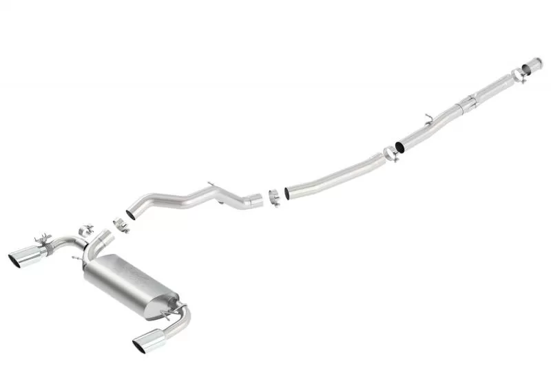 Borla ATAK Stainless Steel Cat Back Exhaust System with Valve Simulator Ford Focus RS 16-18 - 140730