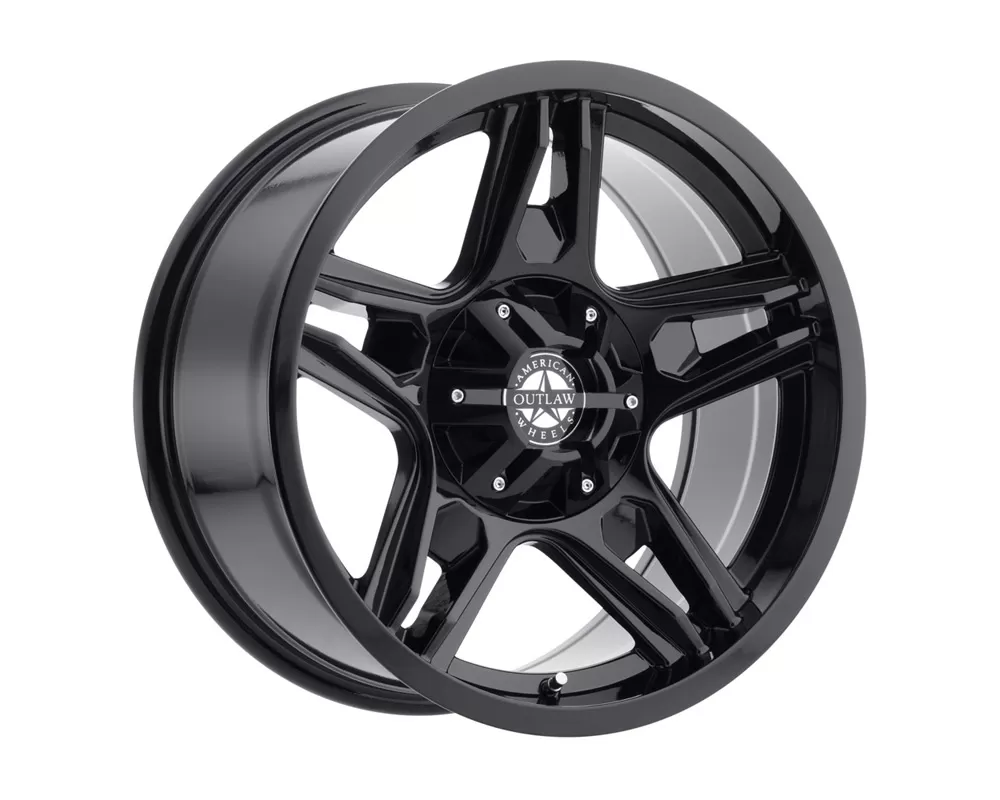 American Outlaw Wheels Lonestar Full Painted Gloss Black Wheel 17x8.5 5x127 10mm - 124-7873GB