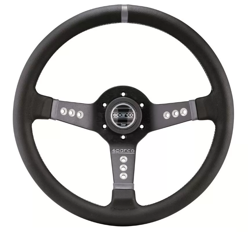 Sparco Piuma L777 Black Leather Steering Wheel - 015L800PL