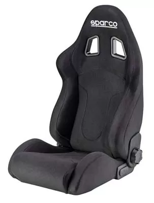 Sparco R600 Black Leather Competition Seat - 00968PNR