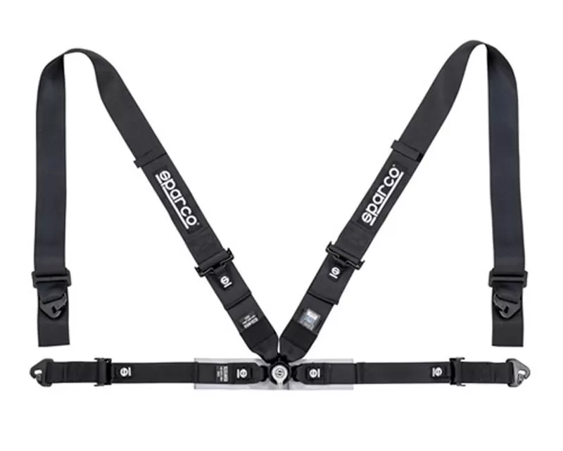 Sparco 4-Point 3|2 Inch Competition Harness Black - 04716M1NR