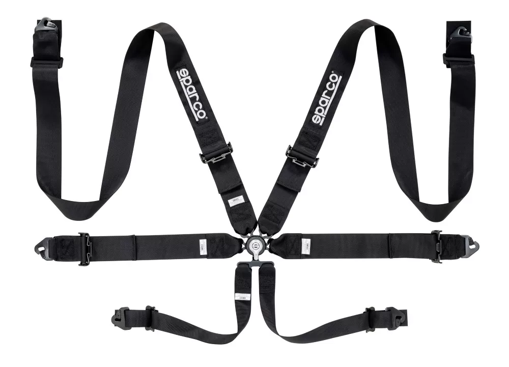 Sparco Black 3in 6pt Competition Harness - 04818RACNR