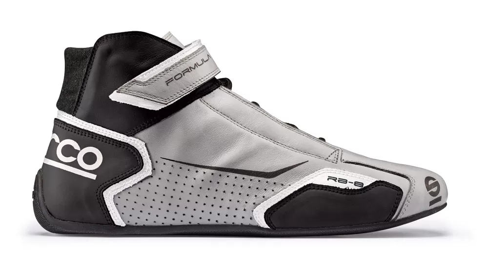 Sparco Silver and Black Formula RB-8 Driving Shoes - 00123640SINR