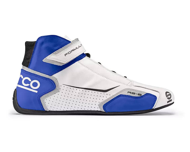 Sparco White and Blue Formula RB-8 Driving Shoes - 00123648BIAZ