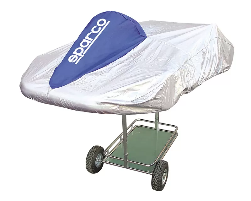 Sparco Silver and Blue Protective Kart Cover - 02712A