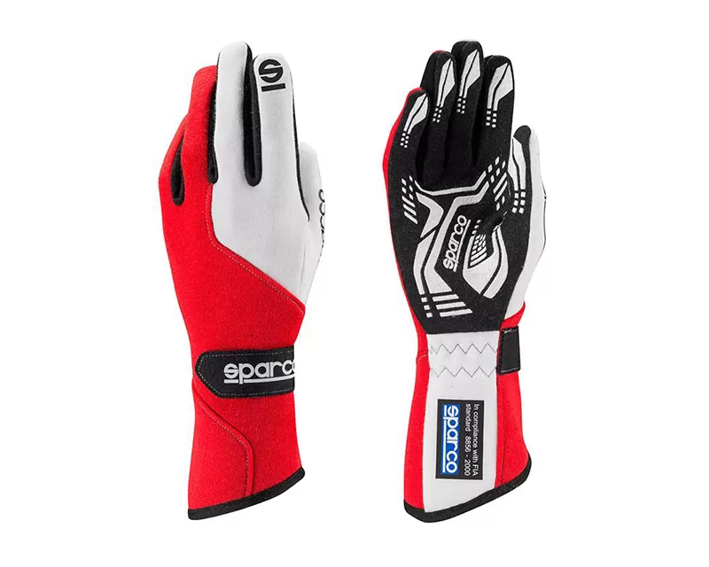 Sparco Force RG-5 Red and White Racing Gloves | XL - 00130612RS