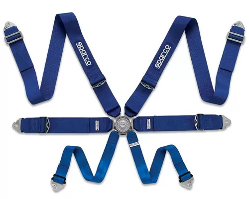 Sparco Competition 6-Point Pull Up Style Harness Blue - 04827BMAZ