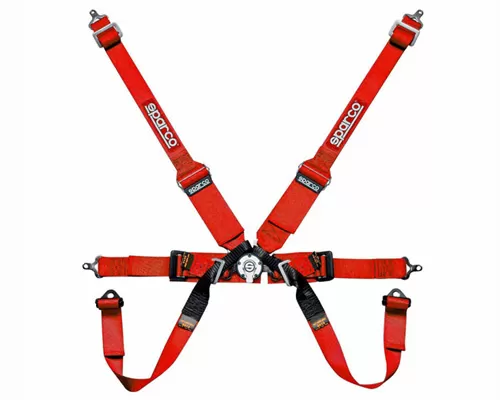 Sparco Competition 6-Point Pull Up Style Harness Red - 04827BMRS
