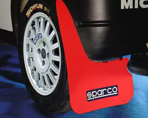 Sparco Red Universal Rally Mud Flaps - 03791RS