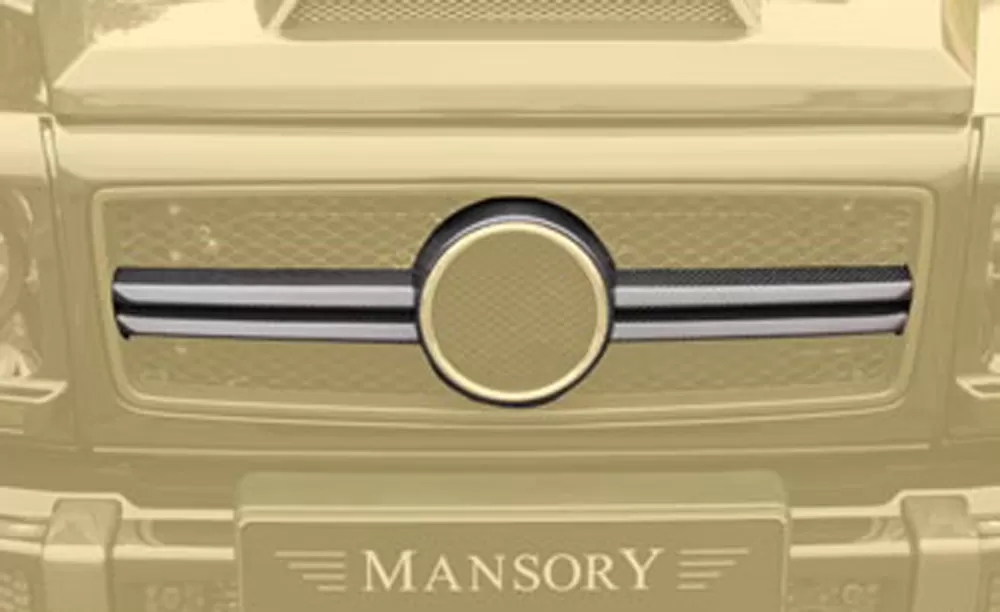 Mansory Glossy Carbon Fiber Mask Cover Grill 2 with Clear Coat Mercedes-Benz G-Class W463 99-17 - 66G 102 341