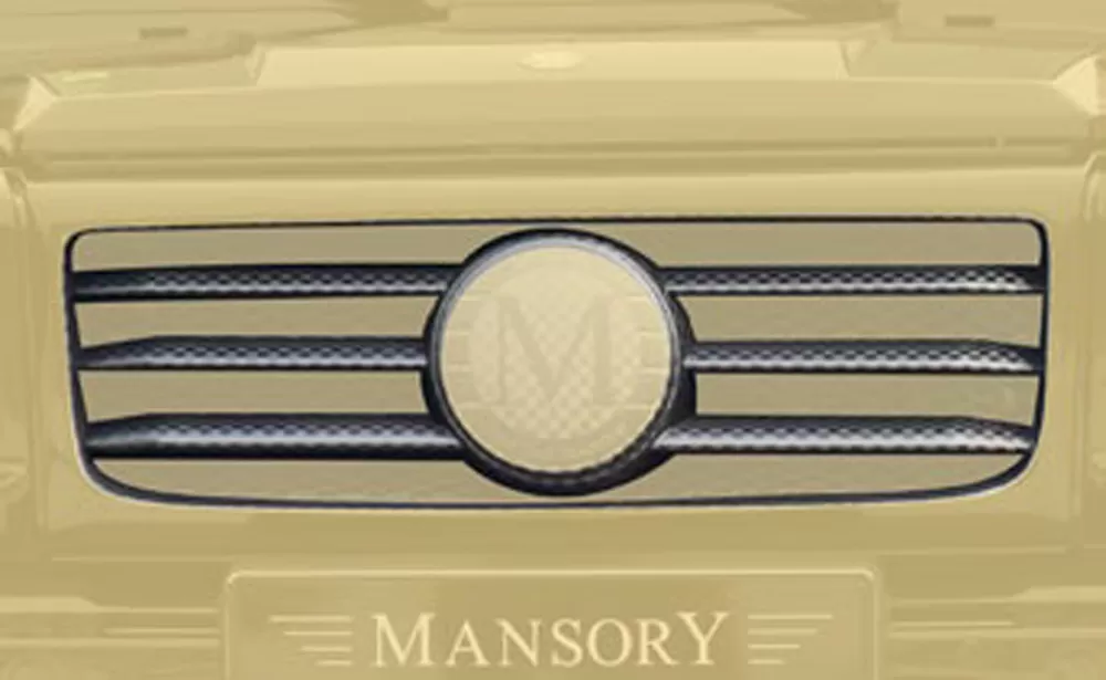 Mansory Glossy Carbon Fiber GRONOS Mask Cover Grill 3 with Clear Coat Mercedes-Benz G-Class W463 99-17 - 66G 102 351