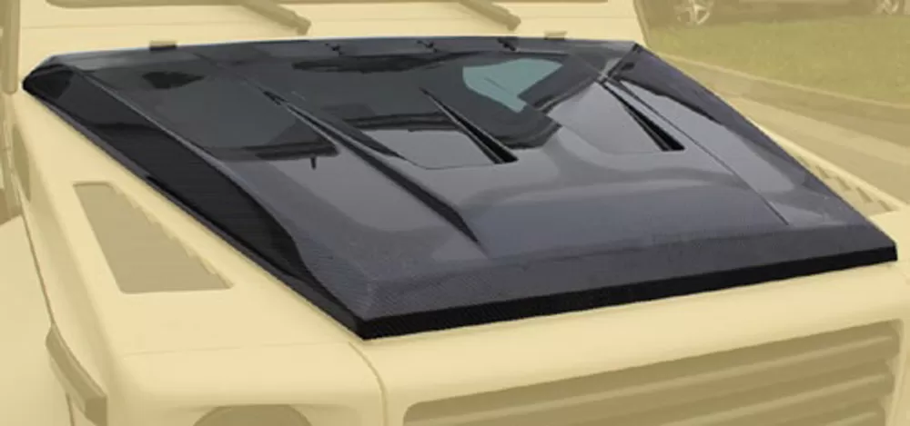 Mansory Matte Carbon Fiber Carbon Hood Style 1 with Air Outlet Mercedes-Benz G-Class W463 99-17 - 66M 210 021