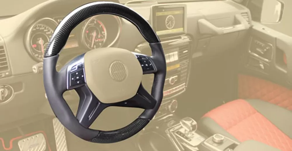 Mansory Glossy Carbon Fiber Sport Steering Wheel Mercedes-Benz G-Class W463 99-17 - 66G 351 441