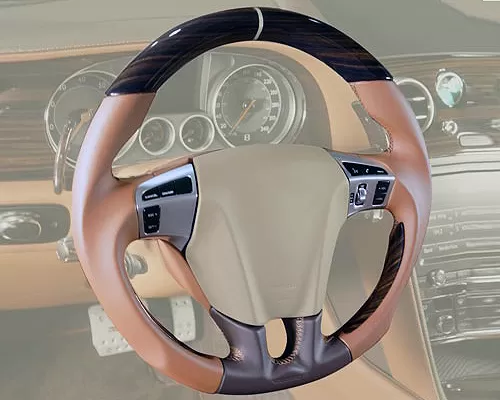 Mansory Sport Steering Wheel Leather | Wood with Mansory Logo Bentley Continental Flying Spur W12 14-15 - BFS 351 445
