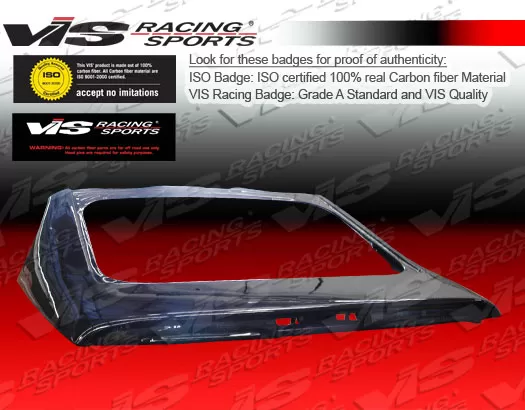VIS Racing Carbon Fiber OEM Hatch Trunk Lid Nissan 240SX 89-92 - 89NS240HBOE-020C