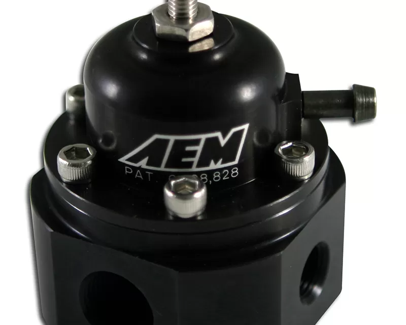 AEM Electronics Black Universal Adjustable Fuel Pressure Regulator - 25-302BK