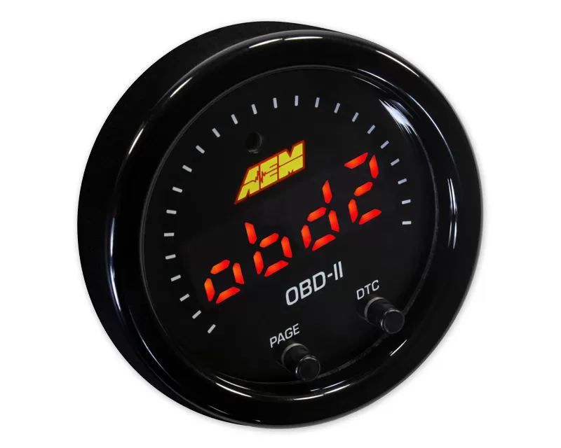 AEM Electronics X-Series OBDII Gauge Black Bezel & Black Faceplate - 30-0311