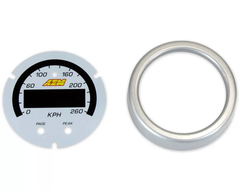 AEM Electronics X-Series GPS Speedometer Gauge 0-160mph Accessory Kit Silver Bezel & White Faceplate - 30-0313-ACC