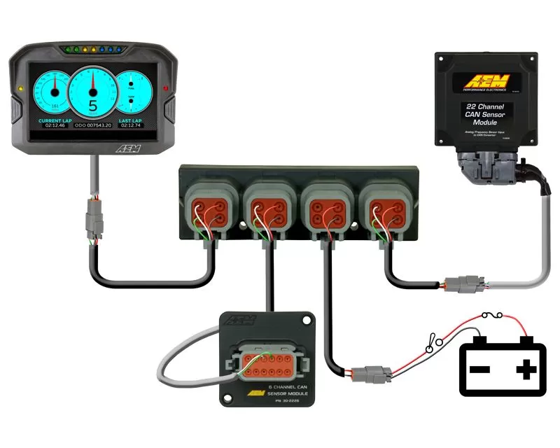 AEM Electronics 4 Port AEMnet CAN Hub - 30-2225