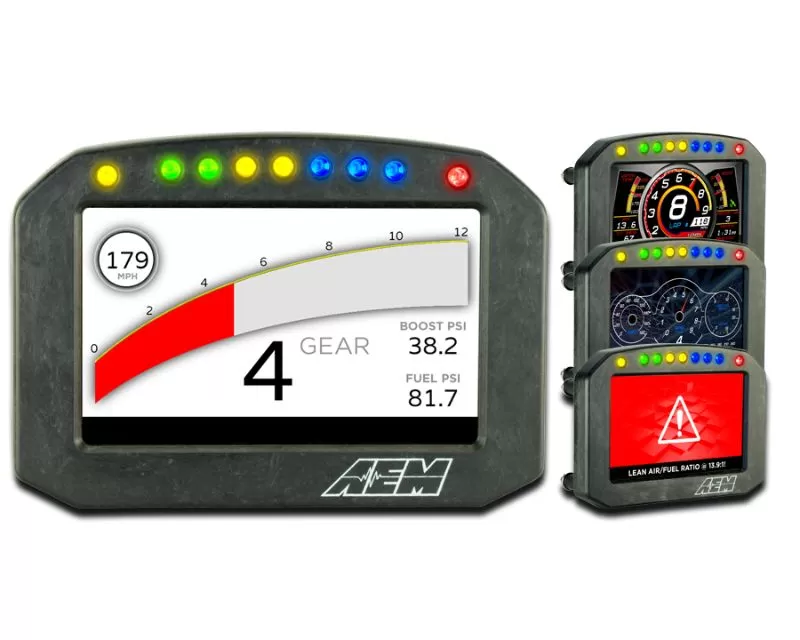 AEM Electronics CD-5LG Carbon Logging & GPS-Enabled Flat Panel Digital Dash Display - 30-5603F
