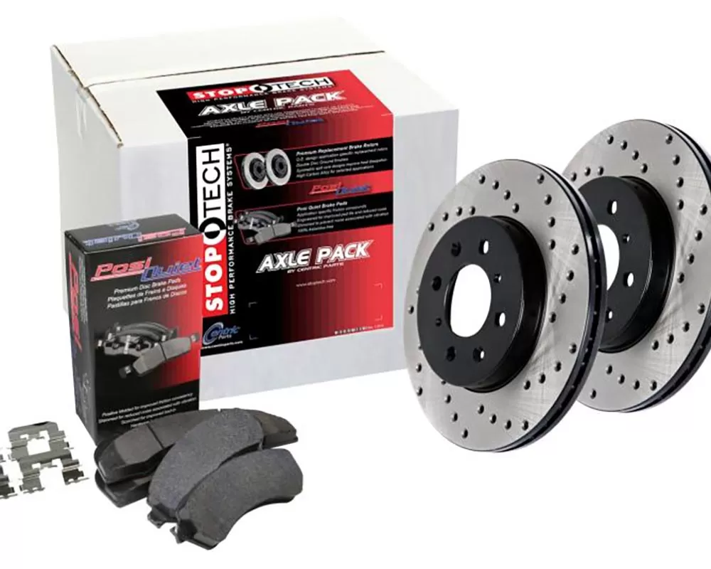 StopTech Street Big Brake Kit Drilled 4 Wheel Subaru WRX Front and Rear 2002-2003 2.0L 4-Cyl - 936.47016
