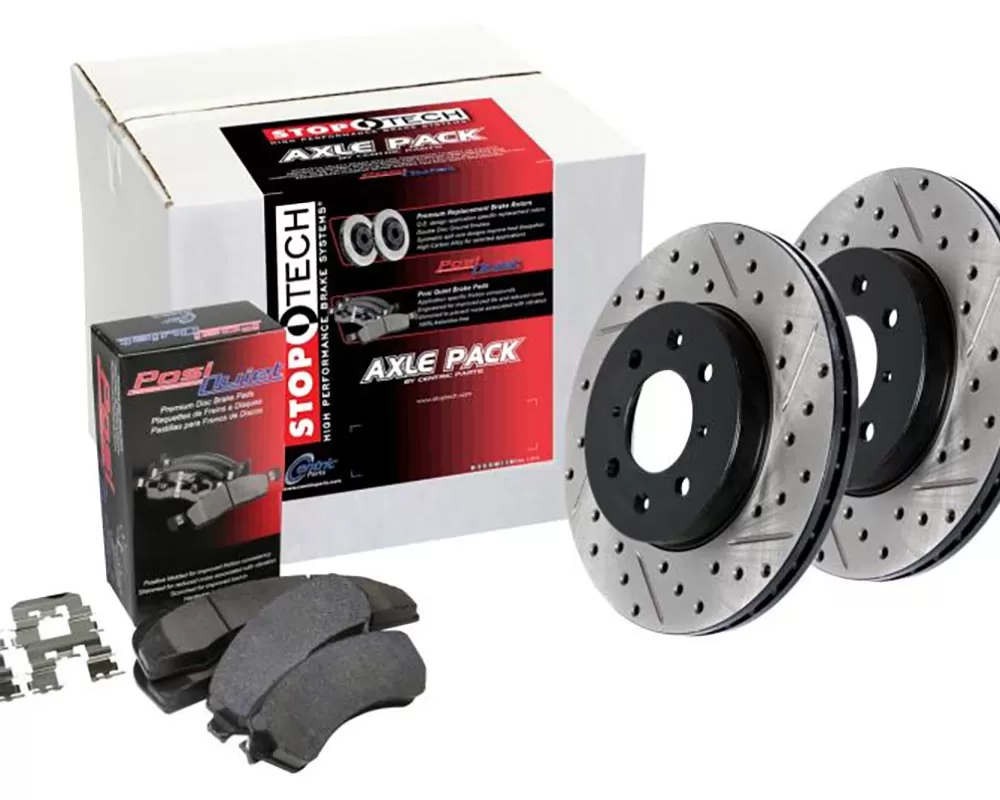 StopTech Street Big Brake Kit Drilled and Slotted 4 Wheel Acura RSX Front and Rear 2002-2006 2.0L 4-Cyl - 935.40021