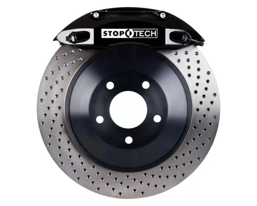 StopTech Big Brake Kit Black Caliper Drilled One-Piece Rotor Front Ford Mustang Front 2005-2010 4.6L V8 - 82.330.4700.52