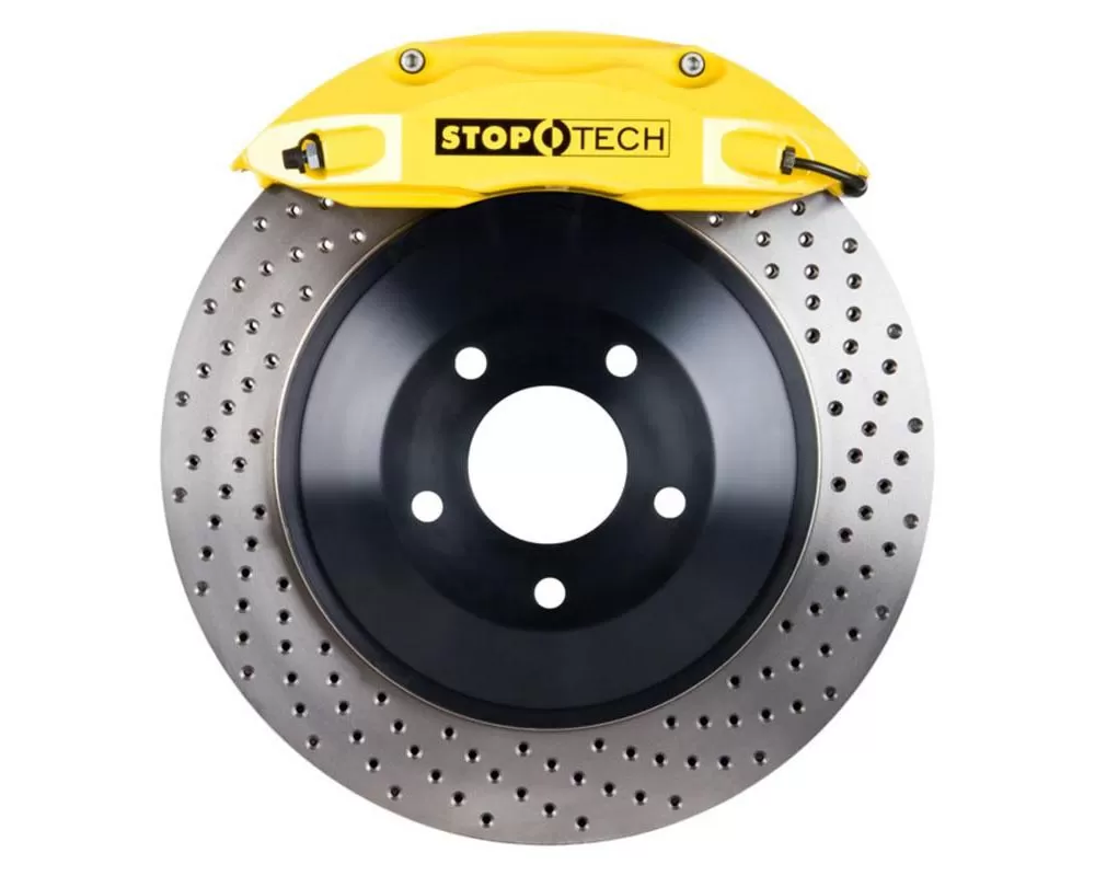 StopTech Big Brake Kit Yellow Caliper Drilled One-Piece Rotor Rear Rear - 82.242.0041.82