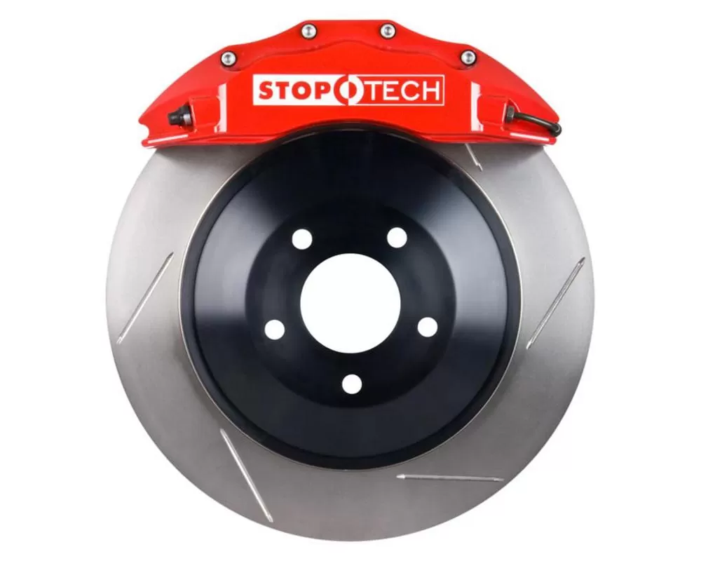StopTech Big Brake Kit Red Caliper Slotted One-Piece Rotor Front Front - 82.243.6100.71