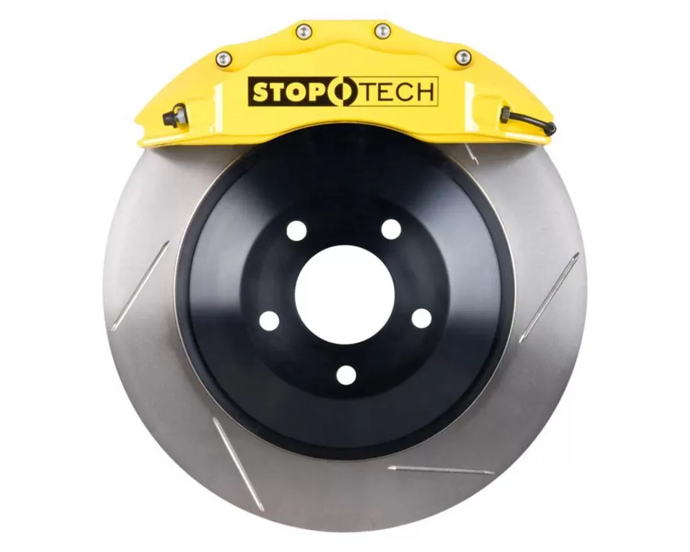 StopTech Big Brake Kit Yellow Caliper Slotted One-Piece Rotor Front Front - 82.243.6100.81