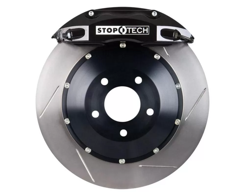StopTech Big Brake Kit Black Caliper Slotted Two-Piece Rotor Front Front - 83.827.4300.51