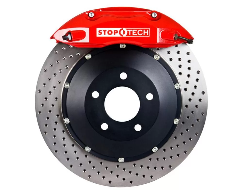 StopTech Big Brake Kit Black Caliper Slotted Two-Piece Rotor Front Front - 83.858.4700.72