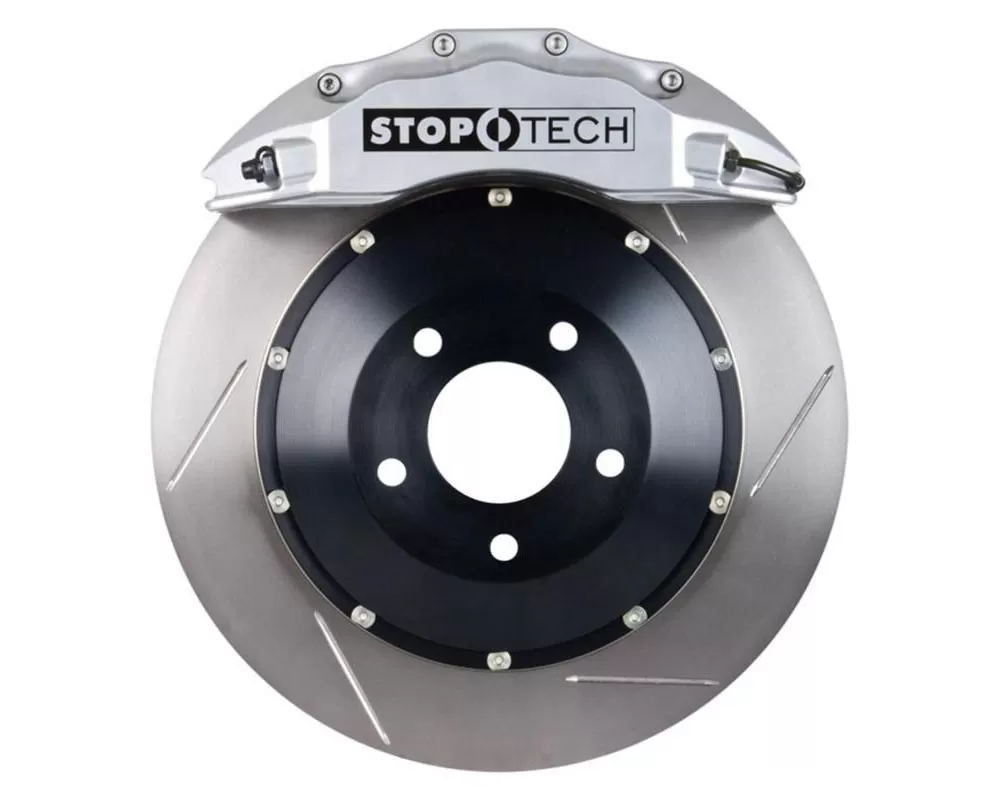 StopTech Big Brake Kit; Black Caliper; Drilled Two-Piece Rotor; Front Porsche Front - 83.781.6800.61
