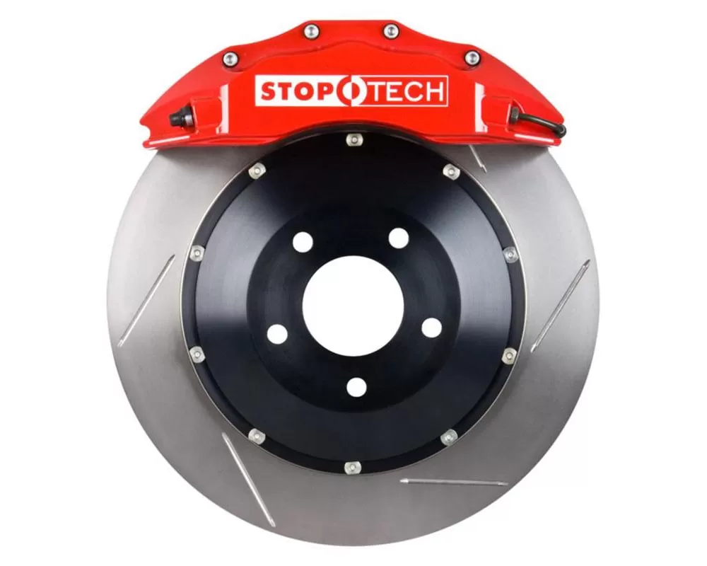 StopTech Big Brake Kit Black Caliper Slotted Two-Piece Rotor Front Rear - 83.188.0068.71