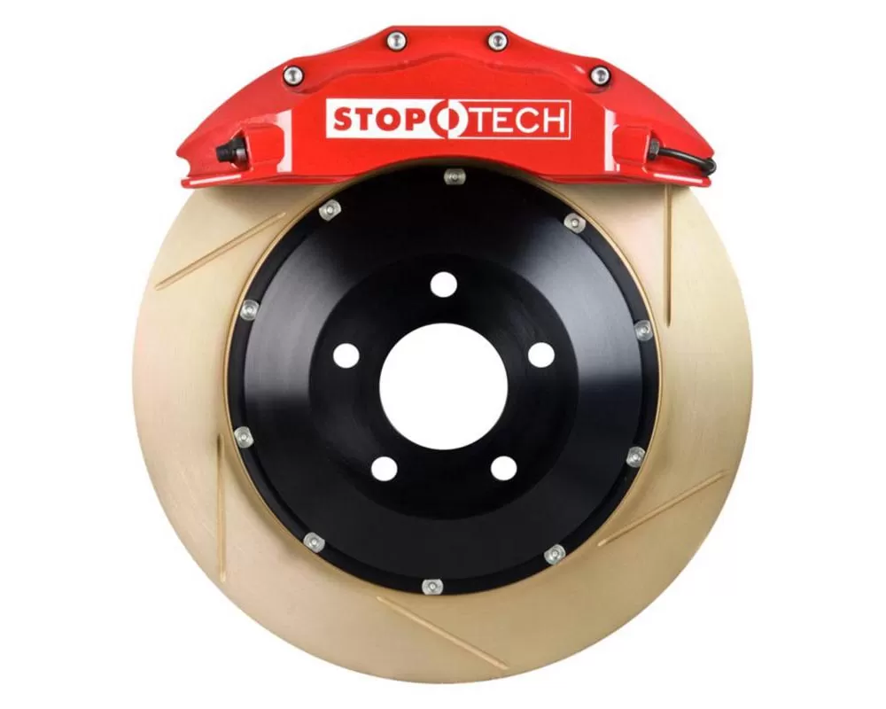 StopTech Big Brake Kit; Black Caliper; Slotted Two-Piece Rotor; Front Porsche Front - 83.781.6800.73