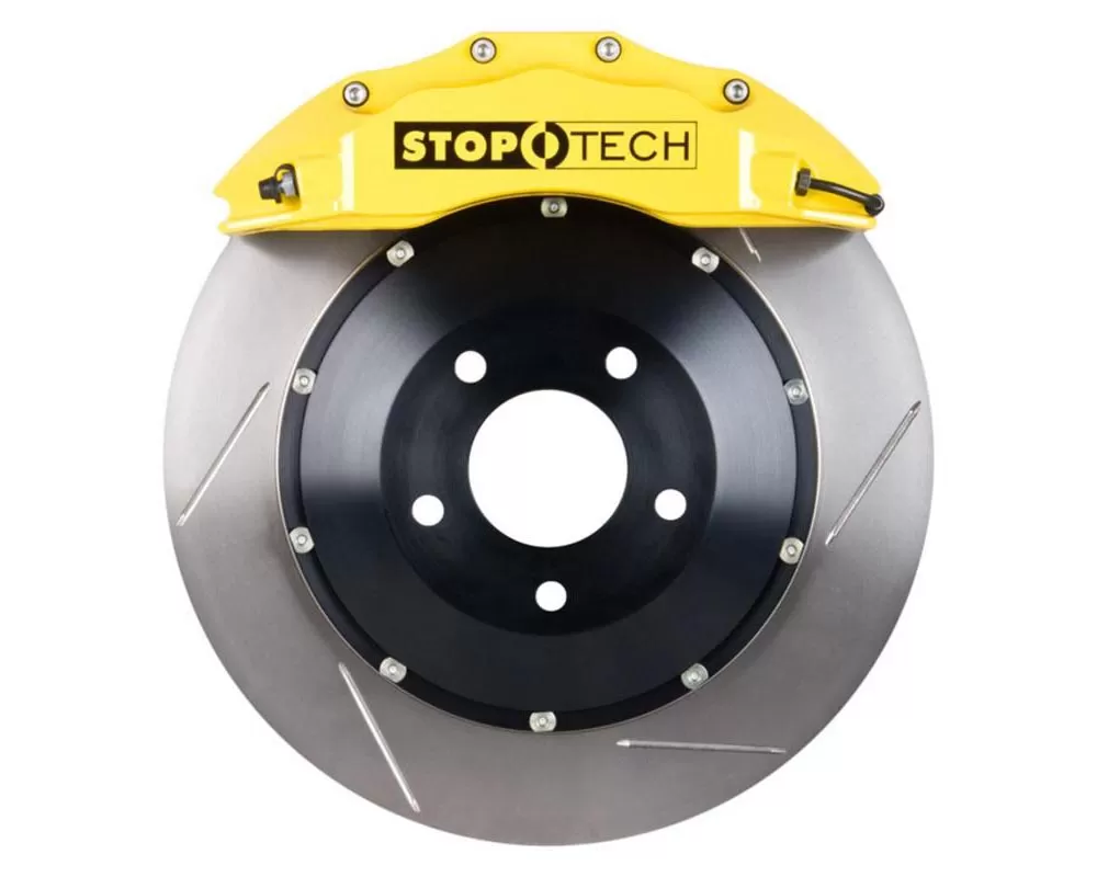 StopTech Big Brake Kit Black Caliper Drilled Two-Piece Rotor Front Audi Front - 83.114.6800.81