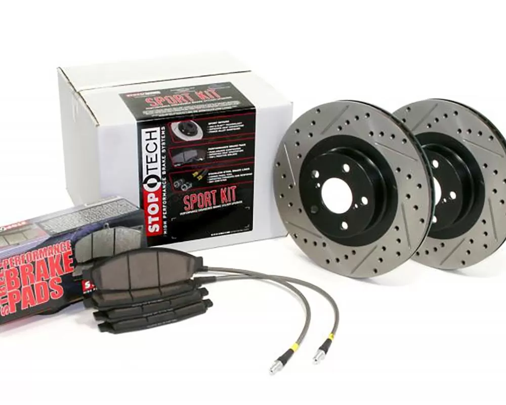 StopTech Sport Big Brake Kit Drilled and Slotted 4 Wheel Volkswagen Front and Rear - 978.33009