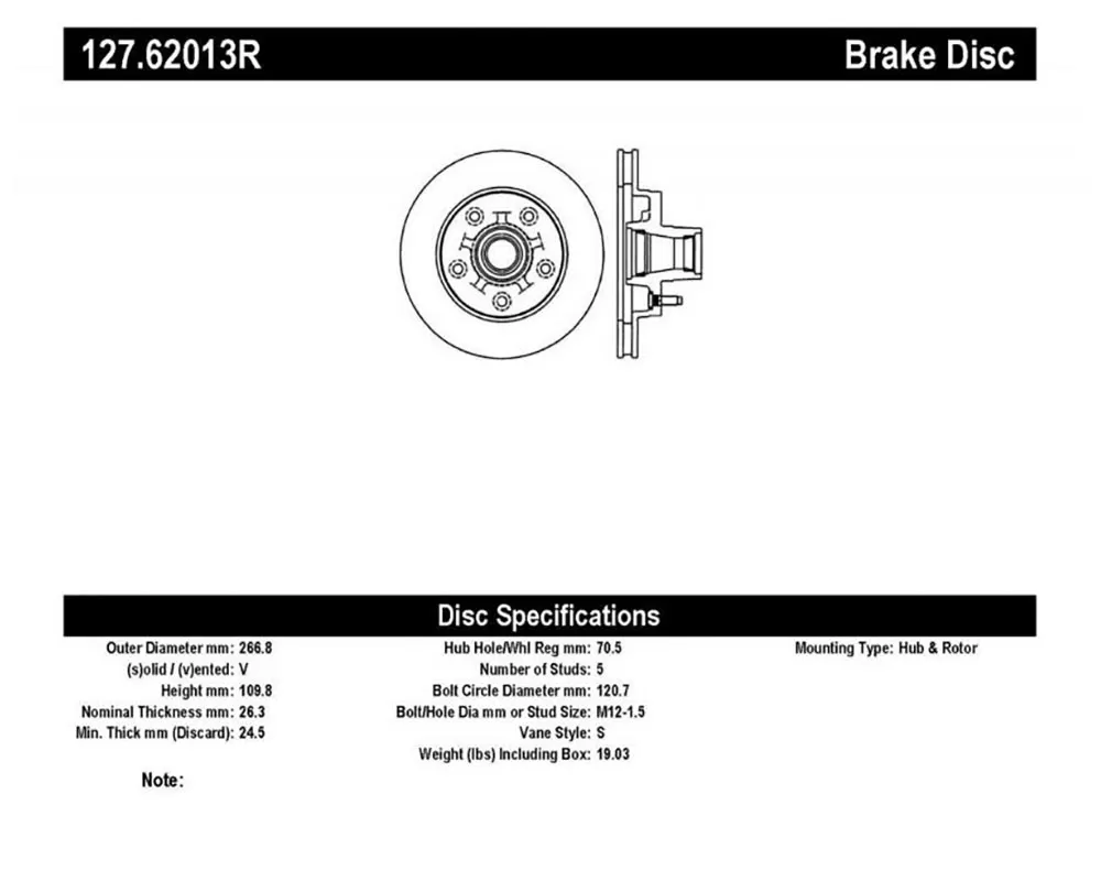 StopTech Sport Drilled/Slotted Brake Rotor Front Right - 127.62013R
