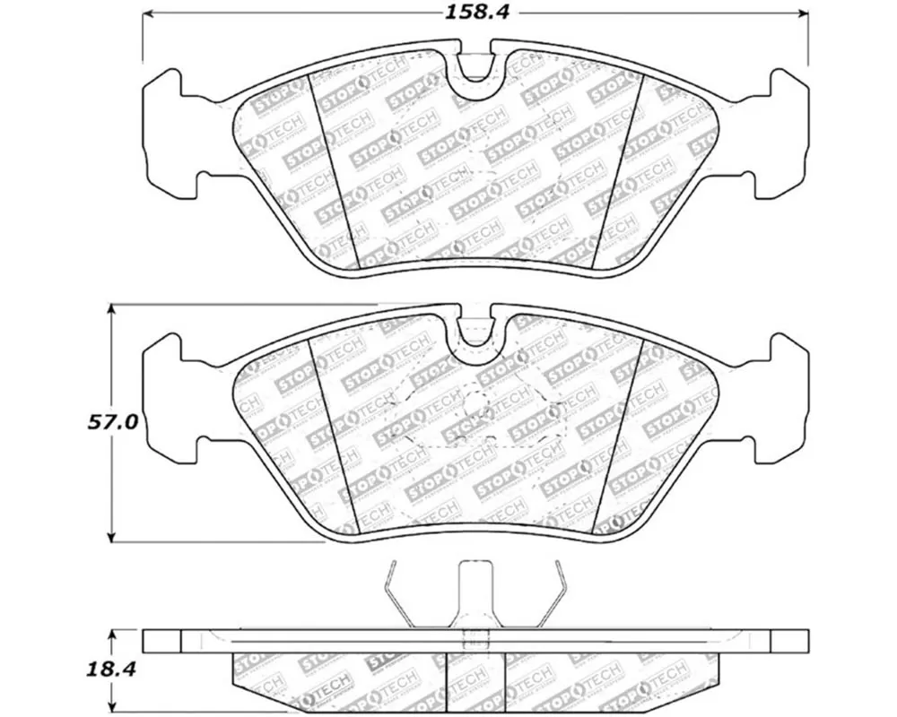 StopTech Street Brake Pads with Shims/Hardware Front - 308.02530