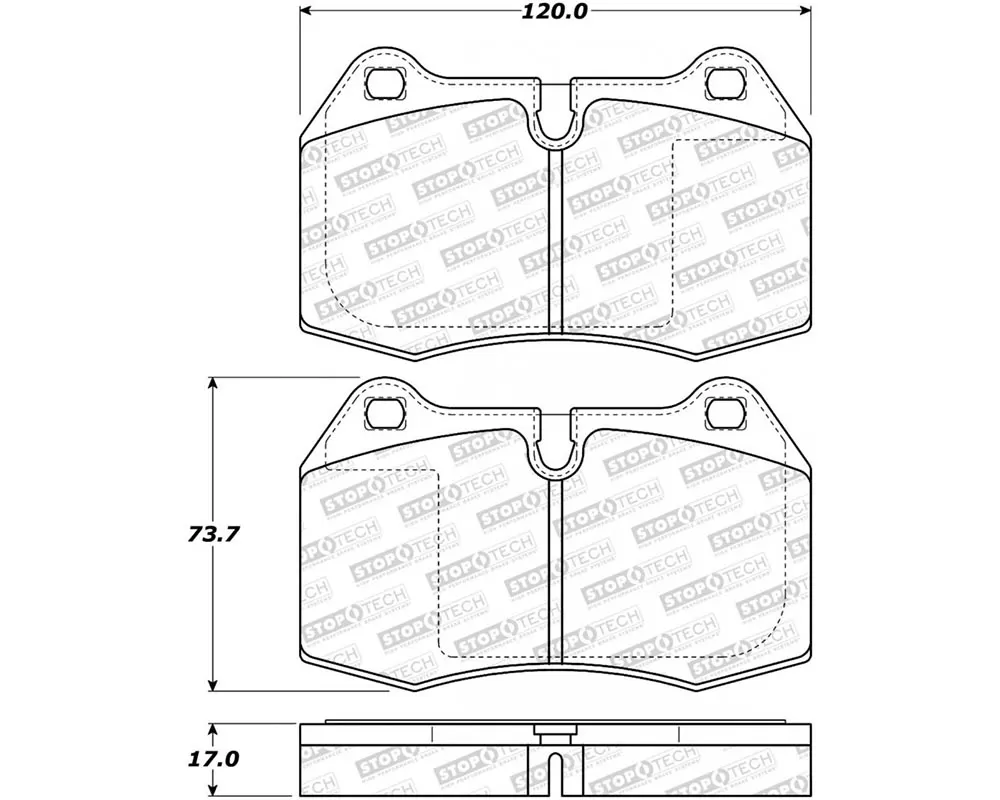 StopTech Street Brake Pads with Shims Front - 308.06390