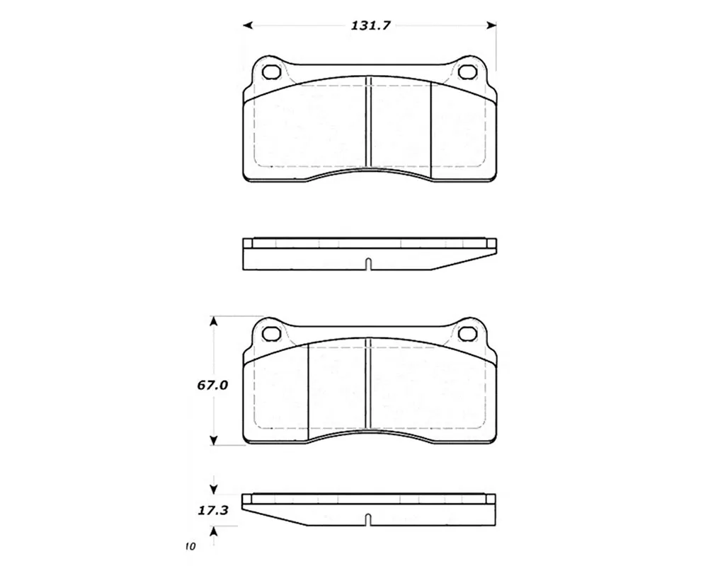 StopTech Street Brake Pads with Shims Front - 308.08100