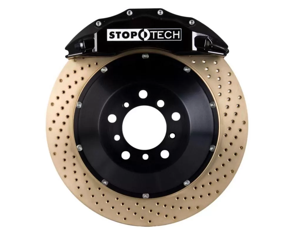 StopTech Big Brake Kit; Black Caliper; Drilled Two-Piece Rotor; Front Porsche Front 3.8L 6-Cyl - 83.789.6C00.54