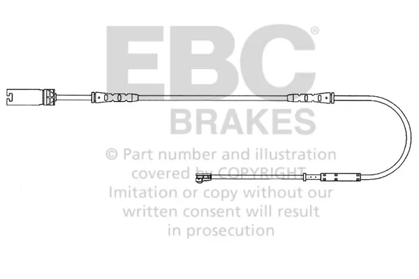 EBC Brakes Wear Leads Front Disc Brake Pad Wear Sensor FMSI D1061 BMW 128i Front 2010-2013 - EFA136