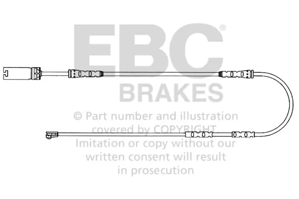 EBC Brakes Wear Leads Front Disc Brake Pad Wear Sensor FMSI D1371 BMW Front - EFA138
