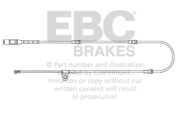 EBC Brakes Wear Leads Front Disc Brake Pad Wear Sensor FMSI D1294 - EFA139