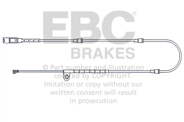 EBC Brakes Wear Leads Front Disc Brake Pad Wear Sensor FMSI D1381 BMW Front - EFA141