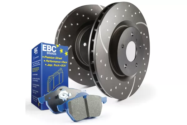 EBC Brakes S6KR Kit Number Rear Disc Brake Pad and Rotor Kit DP51666NDX+GD7121 Rear - S6KR1083