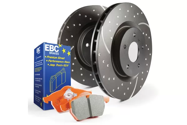 EBC Brakes S8KF Kit Number Front Disc Brake Pad and Rotor Kit ED93015+GD7656 Ford Front - S8KF1120