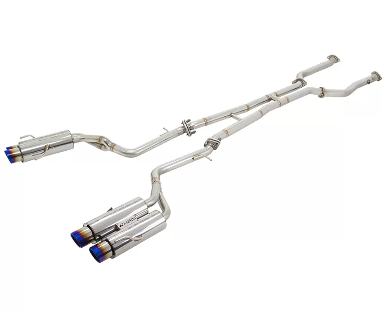 APEXi N1-X EVO Extreme Non-Resonated Stainless Steel Catback Exhaust with Titanium Tips Lexus RC-F 5.0L V8 15-16 - 164KT201P