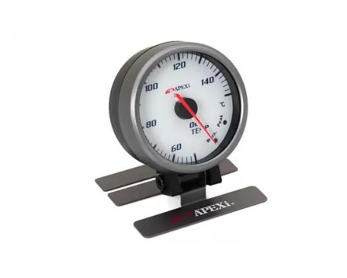 APEXi White Display / Silver Ring EL II System Oil Temperature Gauge - 403-A057